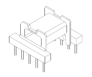 EFD25 Bobbin, 5+5 Pins, 1 Section - CB Magnetics