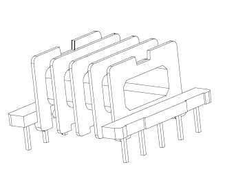 EFD25 Bobbin, 5+5 Pins, 4 Sections - CB Magnetics