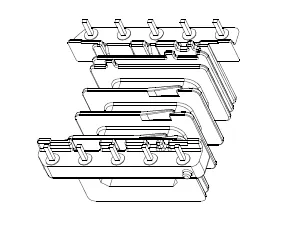EFD25 Bobbin, 5+5 Pins, 6 Sections - CB Magnetics
