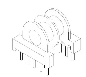 EP13 Bobbin, 5+5 Pins, 2 Sections - CB Magnetics