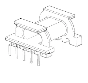 SMD EPC17 Bobbin, 5+0 Pins, 1 Section - CB Magnetics