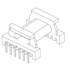EPC19 Bobbin, 6+6 Pins, 1 Section - CB Magnetics