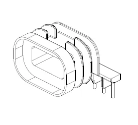 EPC39 Bobbin, 8 Pins right, 3 Sections - CB Magnetics