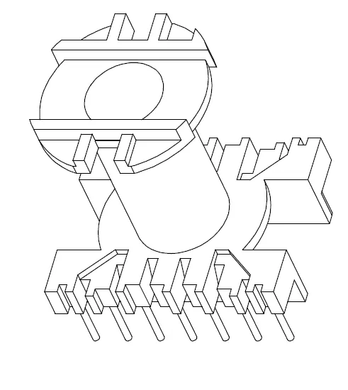 ER3542 Vertical bobbin with 14 pins - CB Magnetics