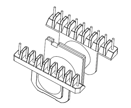 ER4330 Horizontal 2 sections bobbin - CB Magnetics