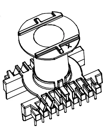 ER4904 Vertical bobbin with 18 Pins - CB Magnetics