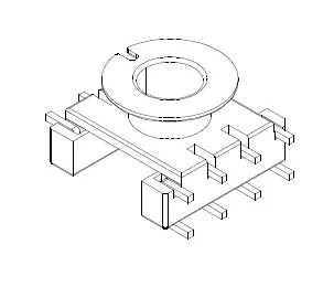 ER9.5 Bobbin, Horizontal, 4+4 Pins, C - CB Magnetics