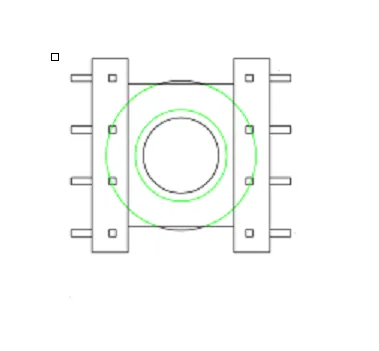 ER9.5 Bobbin, Vertical, 4+4 Pins, L Lead - CB Magnetics