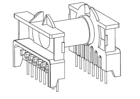 ETD39 Horizontal biobbin with 16 Pins - CB Magnetics