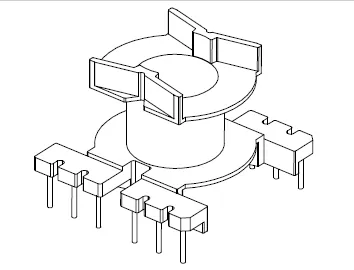 PQ3225 Bobbin, 6+6 Pins, 1 Section - CB Magnetics