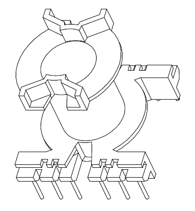 PQ3235 Vertical bobbin with 12 Pins - CB Magnetics