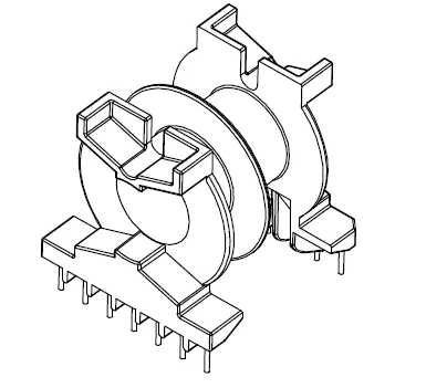 pq3535 horizontal bobbin with 2 sections - CB Magnetics