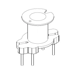 RM4 Vertical Bobbin, 3+3 Pins, 1 Section - CB Magnetics