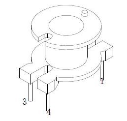 RM5 Vertical Bobbin, 2+2 Pins, 1 Section - CB Magnetics