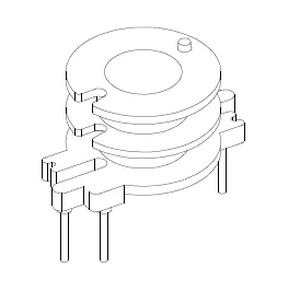RM5 Vertical Bobbin, 3+3 Pins, 2 Sections - CB Magnetics