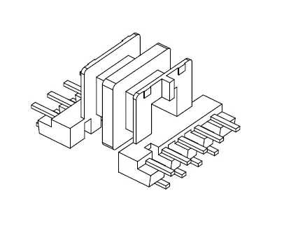 SMD EF12.6 2 sections Bobbin with 10 Type-C Pins - CB Magnetics