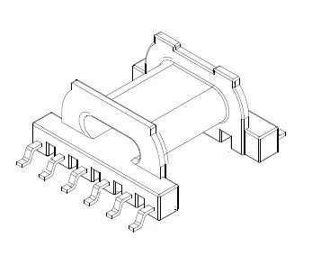 SMD EPC19 Bobbin, 6+4 Pins, 1 Section - CB Magnetics