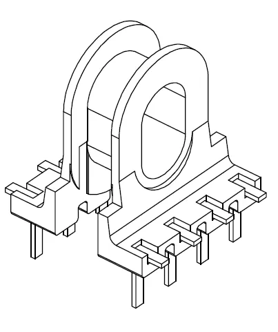 SMD EPX7 Bobbin 4+4 Pins Type L - CB Magnetics