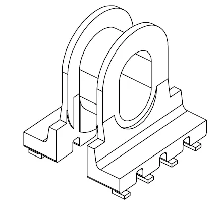 SMD EPX7 Bobbin 8Pins Type L - CB Magnetics