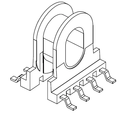 SMD EPX7 Bobbin 4+4 Pins - CB Magnetics
