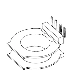 ATQ23 Bobbin 4+0 Pins - CB Magnetics