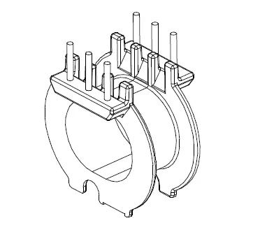 ATQ23.7X14.6 Bobbin with Gap 3+3 Pins - CB Magnetics