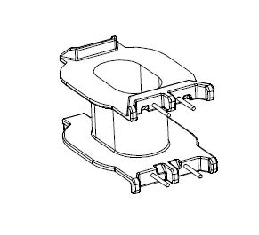 ATQ27 Bobbin 2+2 Pins - CB Magnetics
