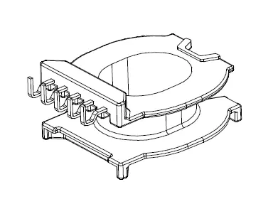 ATQ27 Bobbin 5+0 Pins L Pin - CB Magnetics