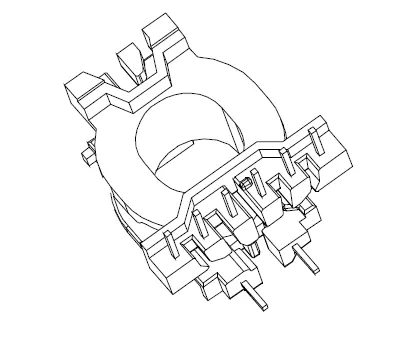 ATQ27  Bobbin 4+4 Pins - CB Magnetics