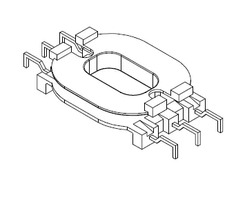 ATQ32 Bobbin 3+3 Pins - CB Magnetics