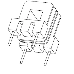 EI 19X5 Bobbin, Horizontal, 2+2 Pins, 3 Sections - CB Magnetics