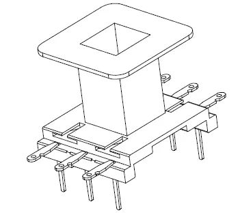 EI 35X10.5 Bobbin, Vertical, 3+3 Pins, 1 Section - CB Magnetics