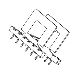 EI 41X13 Bobbin, Horizontal, 6+6 Pins, 1 Section - CB Magnetics