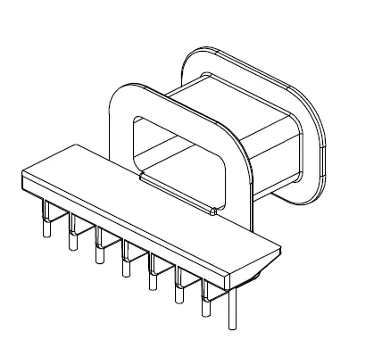 EPC39 BOBBIN, 8pins left, 1 section - CB Magnetics
