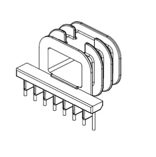 EPC39 Bobbin, 8 Pins left, 3 Sections - CB Magnetics