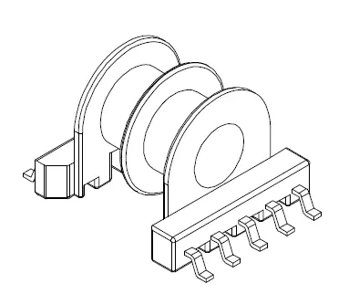 SMD EP13 Bobbin 5+5 Pins, 2 Sections - CB Magnetics