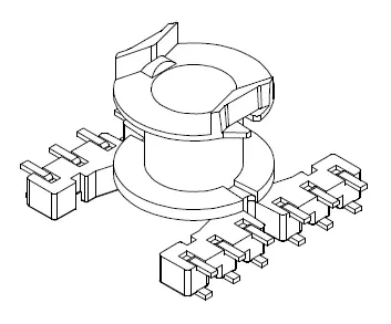 SMD RM8 Bobbins  6+6 Pins Type C - CB Magnetics