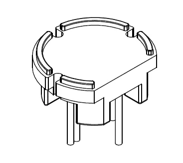 Through hole base DR-15  6 pins - CB Magnetics