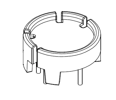 Through hole base DR-15  5 pins - CB Magnetics