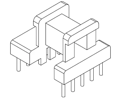EE1602 Horizontal bobbin with 10 Pins - CB Magnetics