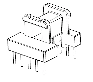 EE1604 Horizontal bobbin with 10 Pins - CB Magnetics