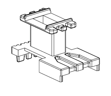 EE1605 Vertical bobbin with 8 Pins - CB Magnetics