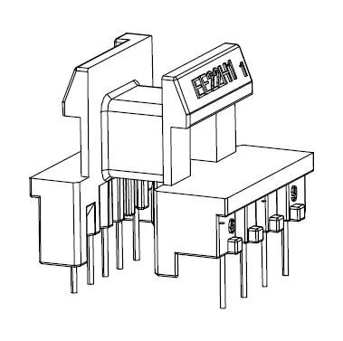 EE22 Horizontal bobbin with 9 Pins - CB Magnetics