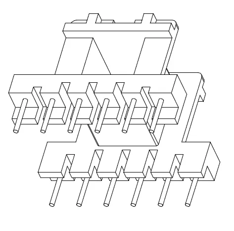 EE30 Horizontal bobbin with 12 Pins - CB Magnetics