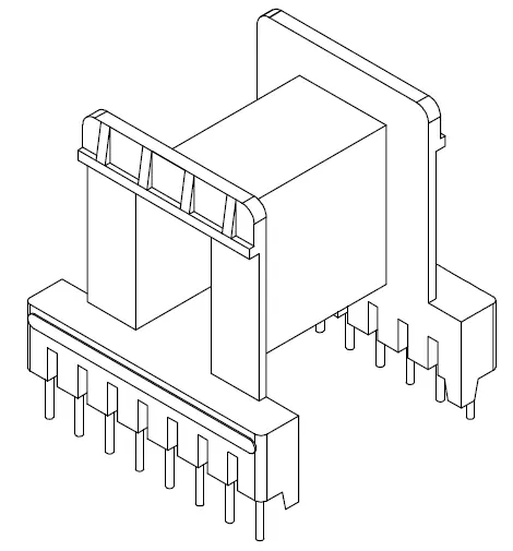 EE4220 Horizontal bobbin with 16 Pins - CB Magnetics