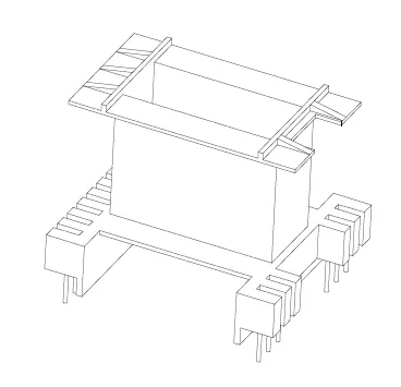 EE55 Bobbin, Vertical, 8+8 Pins, 1 Section - CB Magnetics