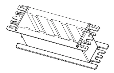 EE55X4 Bobbin No Pins - CB Magnetics