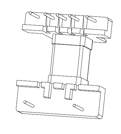 EF16 Horizontal bobbin with 7 Pins - CB Magnetics