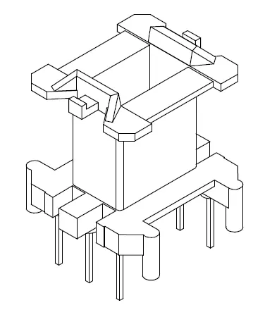 EF16 Vertical bobbin with 6 Pins - CB Magnetics
