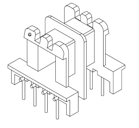 EF25 Horizontal bobbin with 2 sections - CB Magnetics